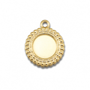 BY31® Roestvrij stalen (RVS) Stainless steel bedels met setting voor SS20 flatback Gold