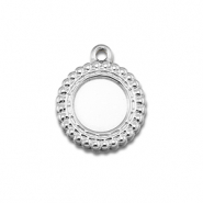 BY31® Roestvrij stalen (RVS) Stainless steel bedels met setting voor SS20 flatback Silver