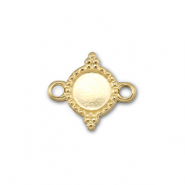 BY31® Roestvrij stalen (RVS) Stainless steel tussenstuk met setting voor SS16 flatback Gold