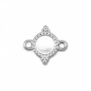 BY31® Roestvrij stalen (RVS) Stainless steel tussenstuk met setting voor SS16 flatback Silver