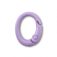 Gekleurde onderdelen sleutelhanger ovaal Purple