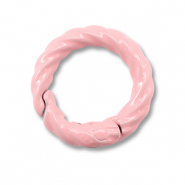 Gekleurde onderdelen sleutelhanger ring Light pink