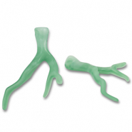 Acryl hangers koraal Green-white marble