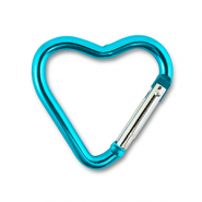 Gekleurde onderdelen sleutelhanger hart Shiny blue