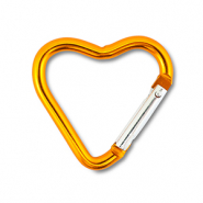 Gekleurde onderdelen sleutelhanger hart Shiny light orange