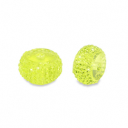 Resin kralen rondellen 6mm Light green