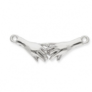 Roestvrij stalen (RVS) Stainless steel onderdelen tussenstuk pinky promise Silver