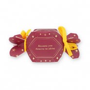 BY31® Sieraden (cadeau) doosje snoepje "Because you deserve to shine" Berry wine red-gold-yellow