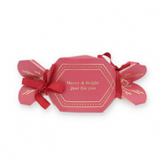 BY31® Sieraden (cadeau) doosje snoepje "Merry & Bright" Red-gold