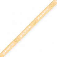 BY31® Lint met tekst "Peace" Vanilla yellow-white-gold