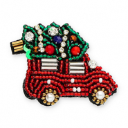 Broches auto met kerstboom Red-green