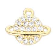 Brass TQ metaal bedels planeet Gold-transparent