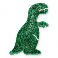 Statement hangers met strass dinosaurus Dark green-crystal-black