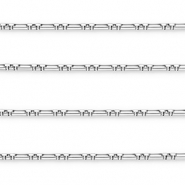 Roestvrij stalen (RVS) Stainless steel onderdelen jasseron rechthoek Silver