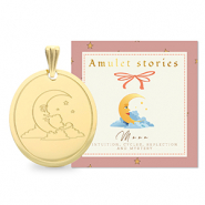 BY31® Roestvrij stalen (RVS) Stainless steel bedels maan Gold