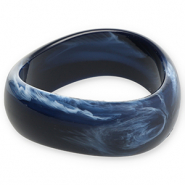 Resin armbanden bangle Dark blue-white