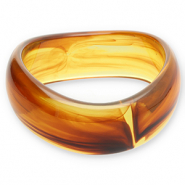 Resin armbanden bangle Transparent amber brown