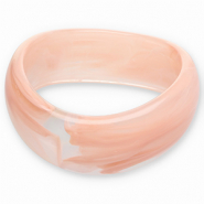 Resin armbanden bangle Light pink-white