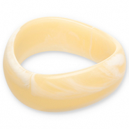 Resin armbanden bangle Vanilla yellow-white