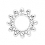 Roestvrij stalen (RVS) Stainless steel onderdelen bedels / tussenstuk Bali ring Silver