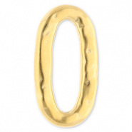 Roestvrij stalen (RVS) Stainless steel onderdelen tussenstuk ovaal Gold