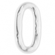 Roestvrij stalen (RVS) Stainless steel onderdelen tussenstuk ovaal Silver