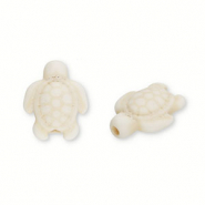 Kralen keramiek schildpad Ivory beige