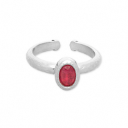 Roestvrij stalen (RVS) Stainless steel ringen Silver-red