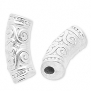 Roestvrij stalen (RVS) stainless steel kralen tube Silver