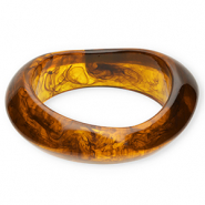 Resin armbanden bangle Transparent amber brown