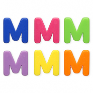 Letterkralen van acryl letter M Multicolour