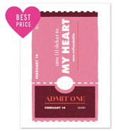 BY31® Sieraden kaartjes "one ticket to MY HEART" White-dark pink-dark brown-beige-orange