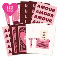 BY31® Sieraden kaartjes assorti Pink-dark brown-white