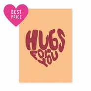 BY31® Sieraden kaartjes "Hugs for you" Peachy orange-rust red