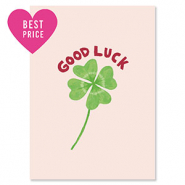 BY31® Sieraden kaartjes "Good luck" Light pink-green-rust red