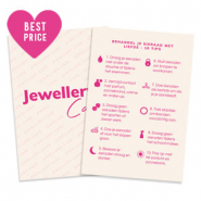 BY31® Sieraden kaartjes "Jewellery care" Nederlands Off white-pink