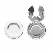 Eco-brass® metaal button covers Silver