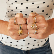 Inspiratiesets Mix roestvrij stalen ringen en bedels tot één set