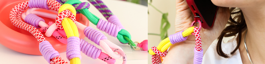 Trendy telefoonkoorden en bevestigingen Trendy telefoonkoorden en bevestigingen